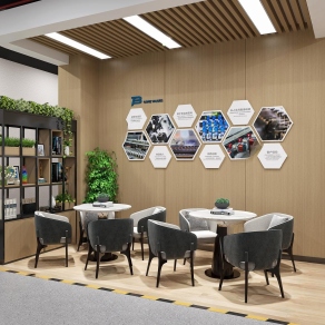 现代休息区3D模型下载